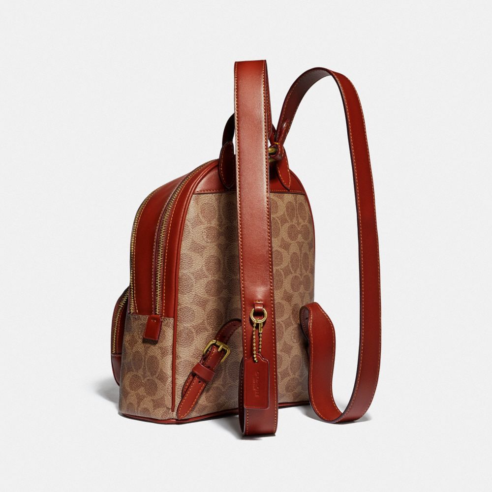 COACH®,Carrie Backpack 23 In Signature Canvas,,Angle View