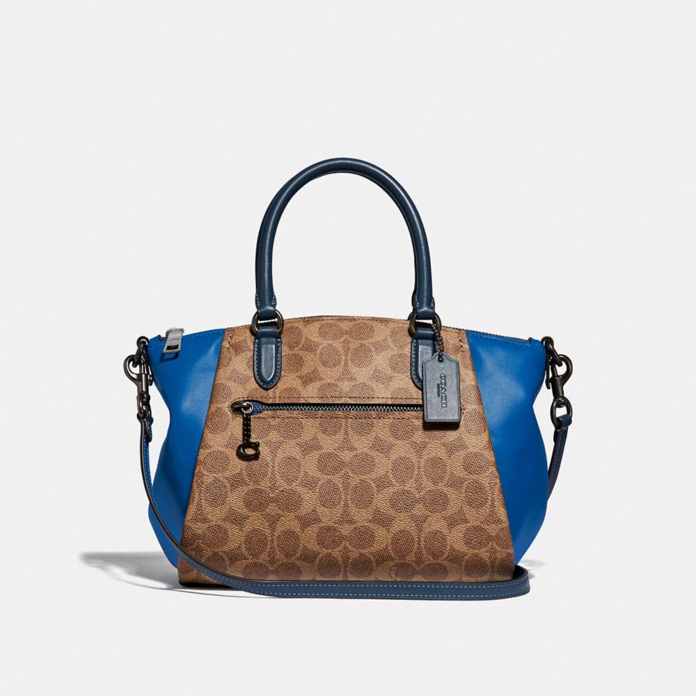 COACH® Elise Satchel In Colorblock Signature Canvas