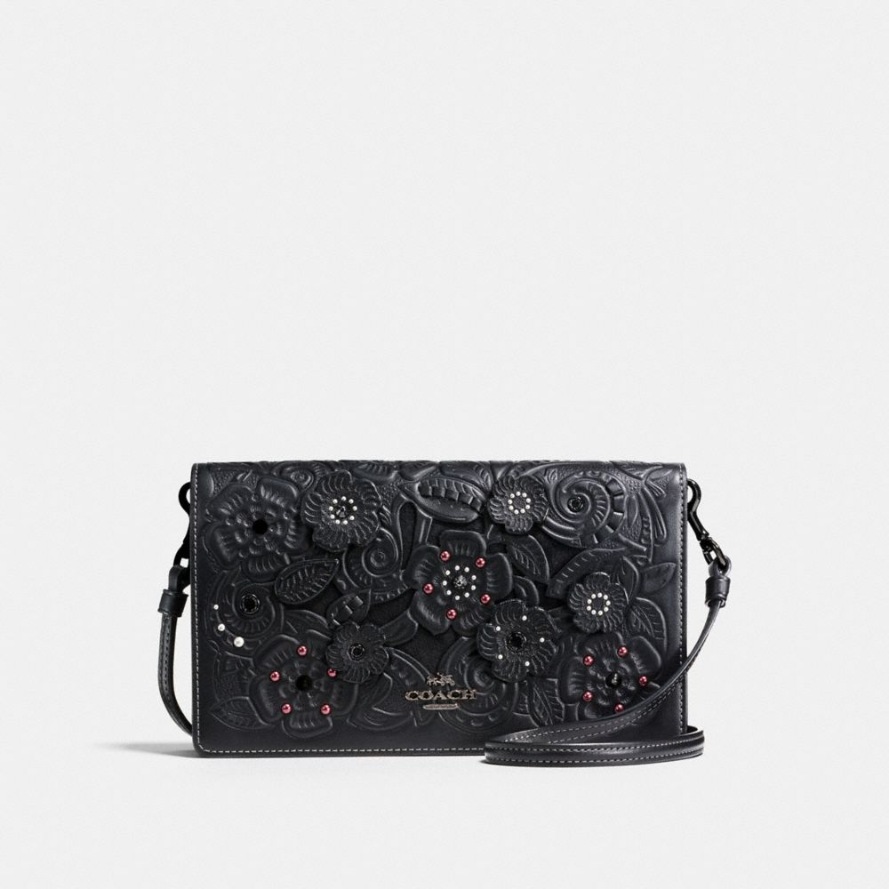 Foldover Crossbody Clutch With Tea Rose And Tooling | COACH®