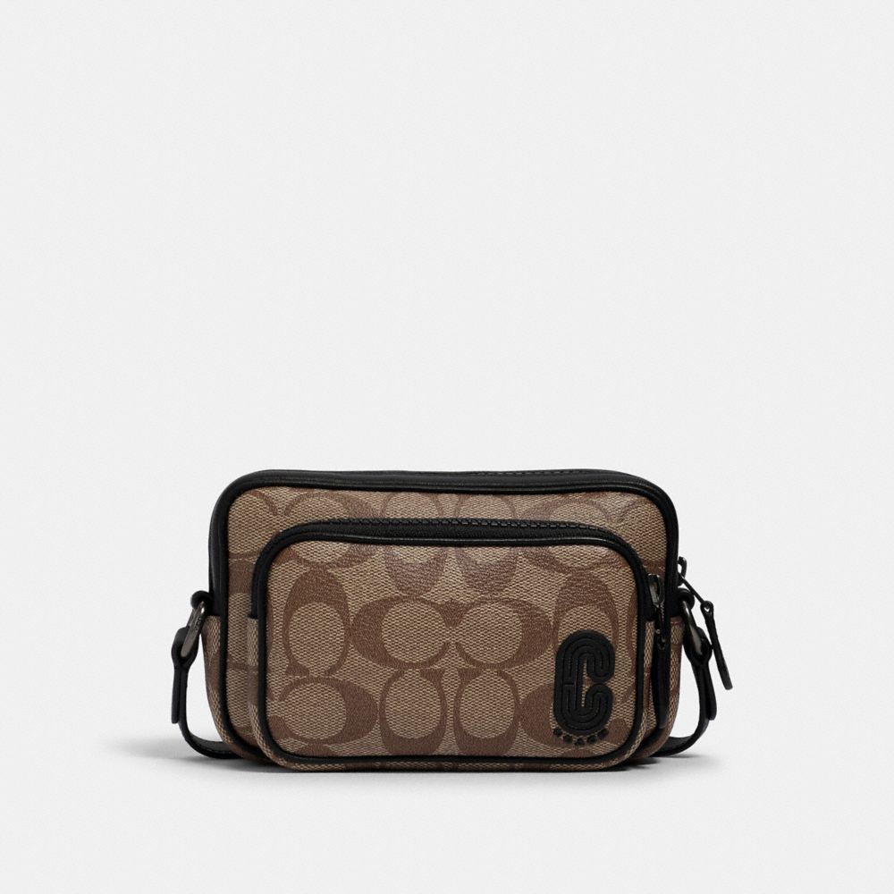 COACH® Outlet | Mini Edge Double Pouch Crossbody In Signature Canvas ...