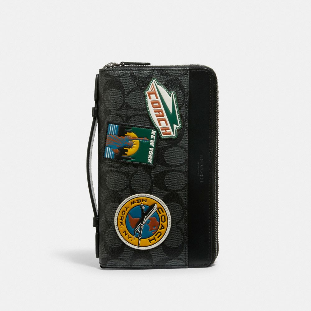 COACH® Outlet Double Zip Travel Organizer In Signature Canvas With