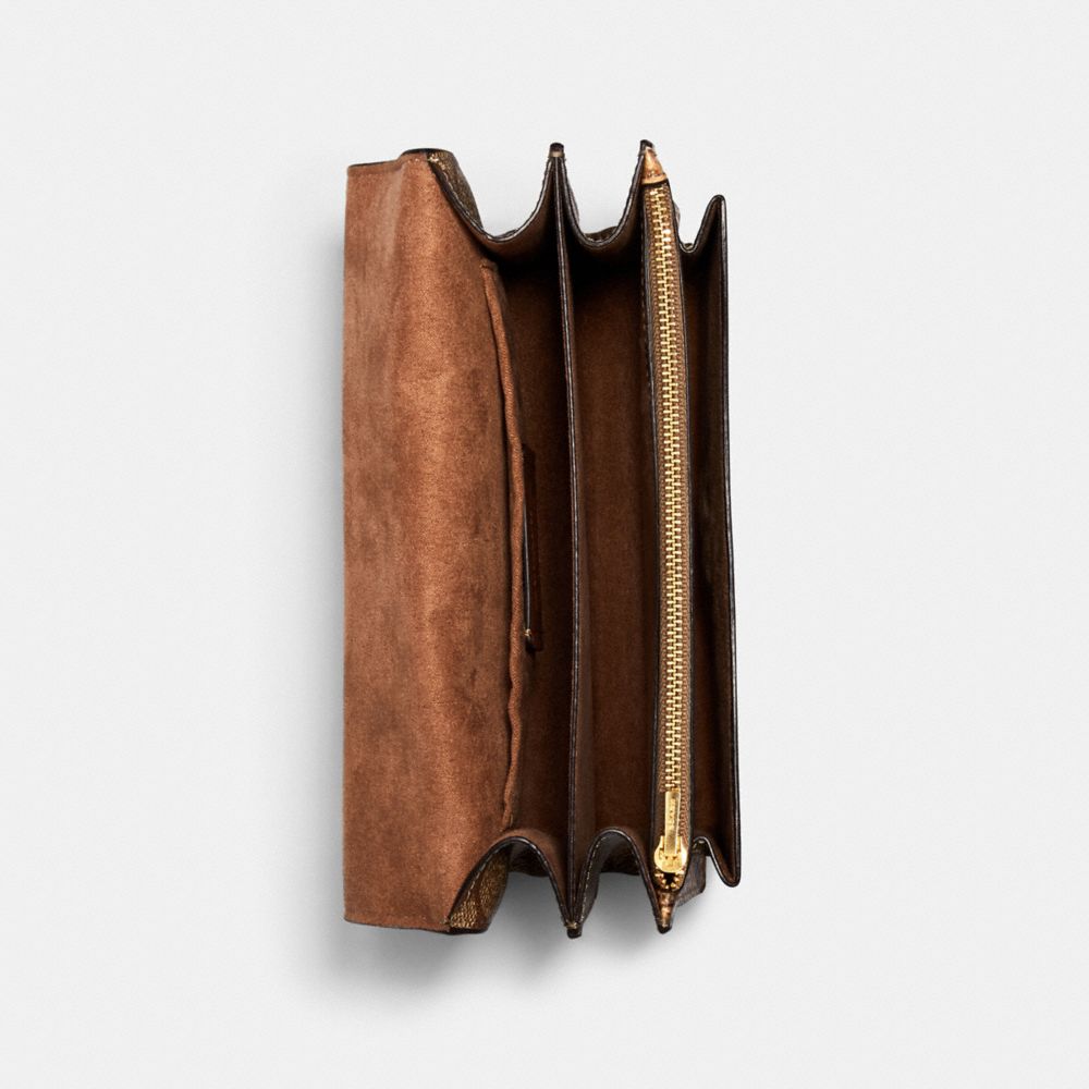 COACH®,Klare Crossbody Bag In Blocked Signature Canvas,,Inside View,Top View