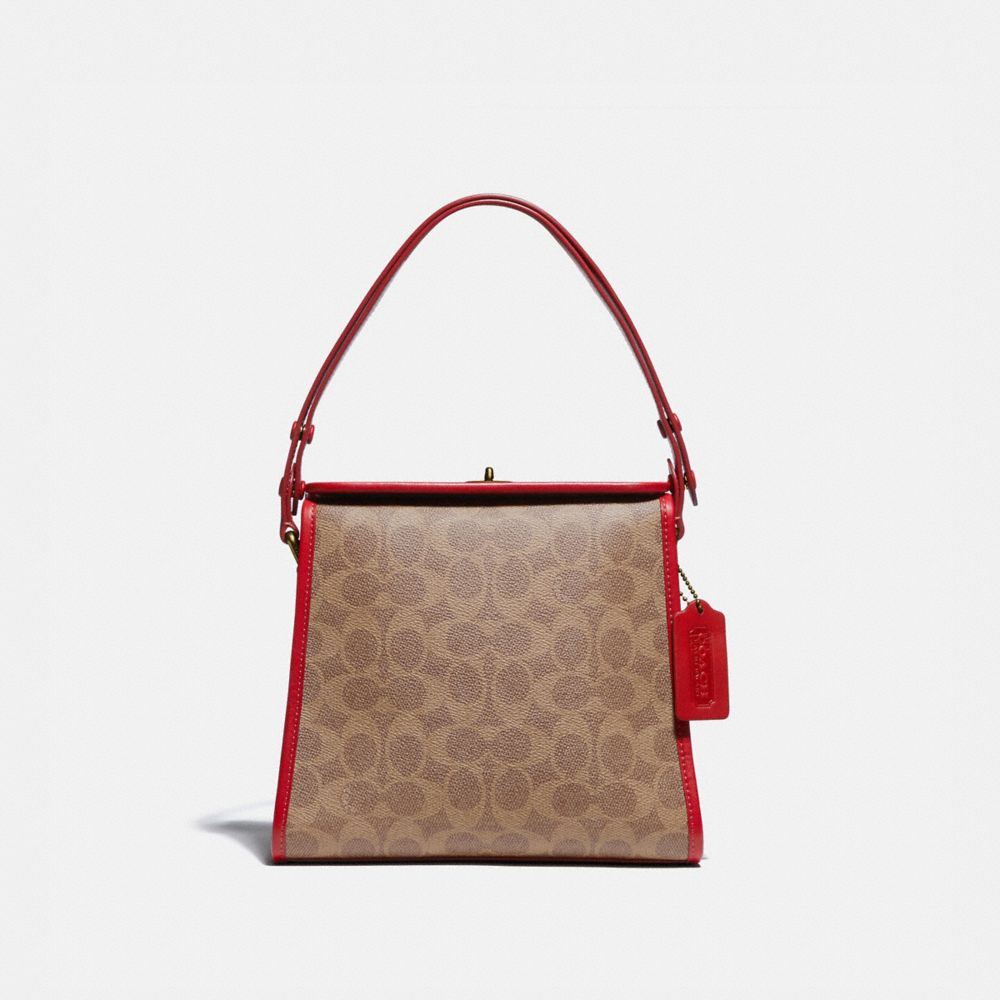 COACH® Turnlock Shoulder Bag In Signature Canvas