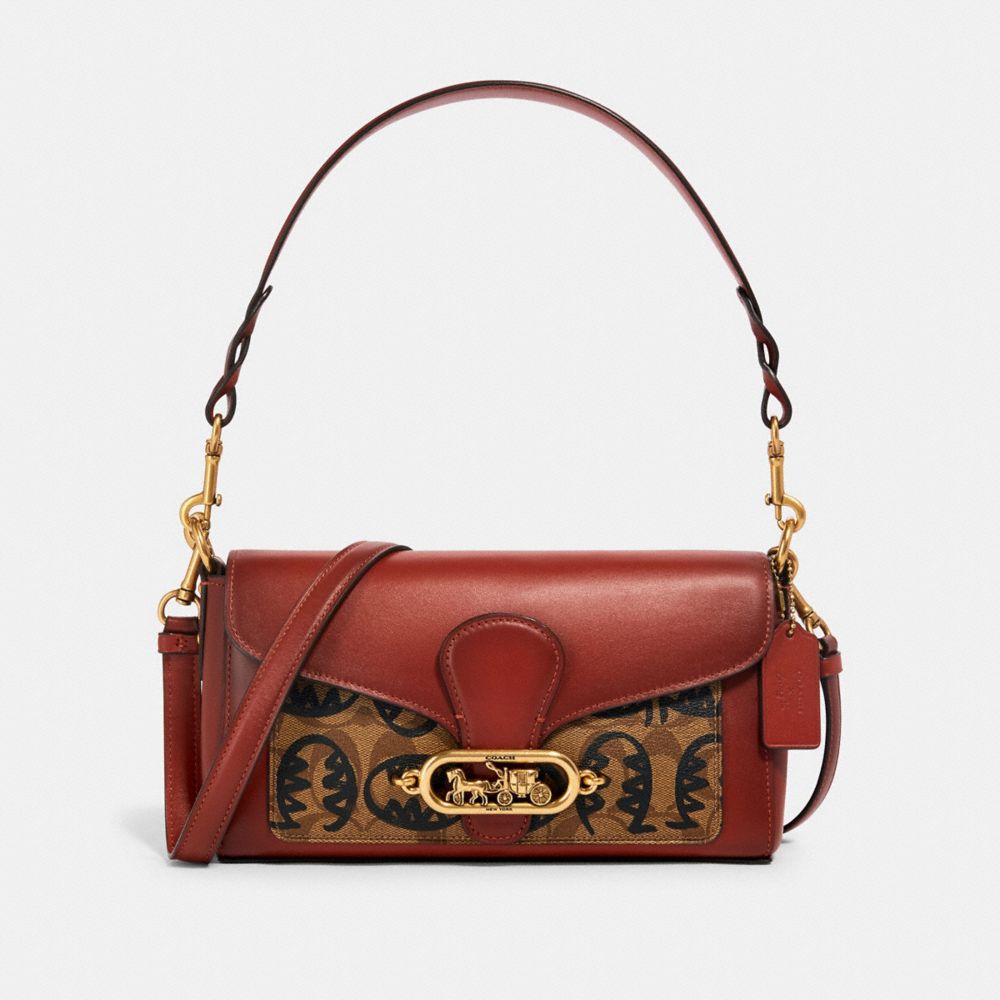 COACH® Outlet Jade Shoulder Bag In Signature Canvas With Rexy By Guang Yu