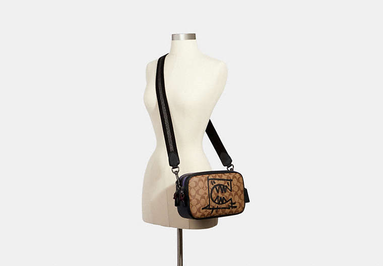 Vale Jes Crossbody In Signature Canvas With Rexy By Guang Yu