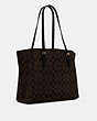 COACH®,MOLLIE TOTE IN SIGNATURE CANVAS,pvc,Large,Everyday,Gold/Brown Black,Angle View