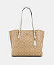 COACH®,MOLLIE TOTE IN SIGNATURE CANVAS,pvc,Large,Everyday,Gold/Light Khaki Chalk,Front View