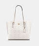 COACH®,MOLLIE TOTE IN SIGNATURE CANVAS,pvc,Large,Everyday,Gold/Chalk/Glacierwhite,Front View