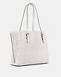 COACH®,MOLLIE TOTE IN SIGNATURE CANVAS,pvc,Large,Everyday,Gold/Chalk/Glacierwhite,Angle View