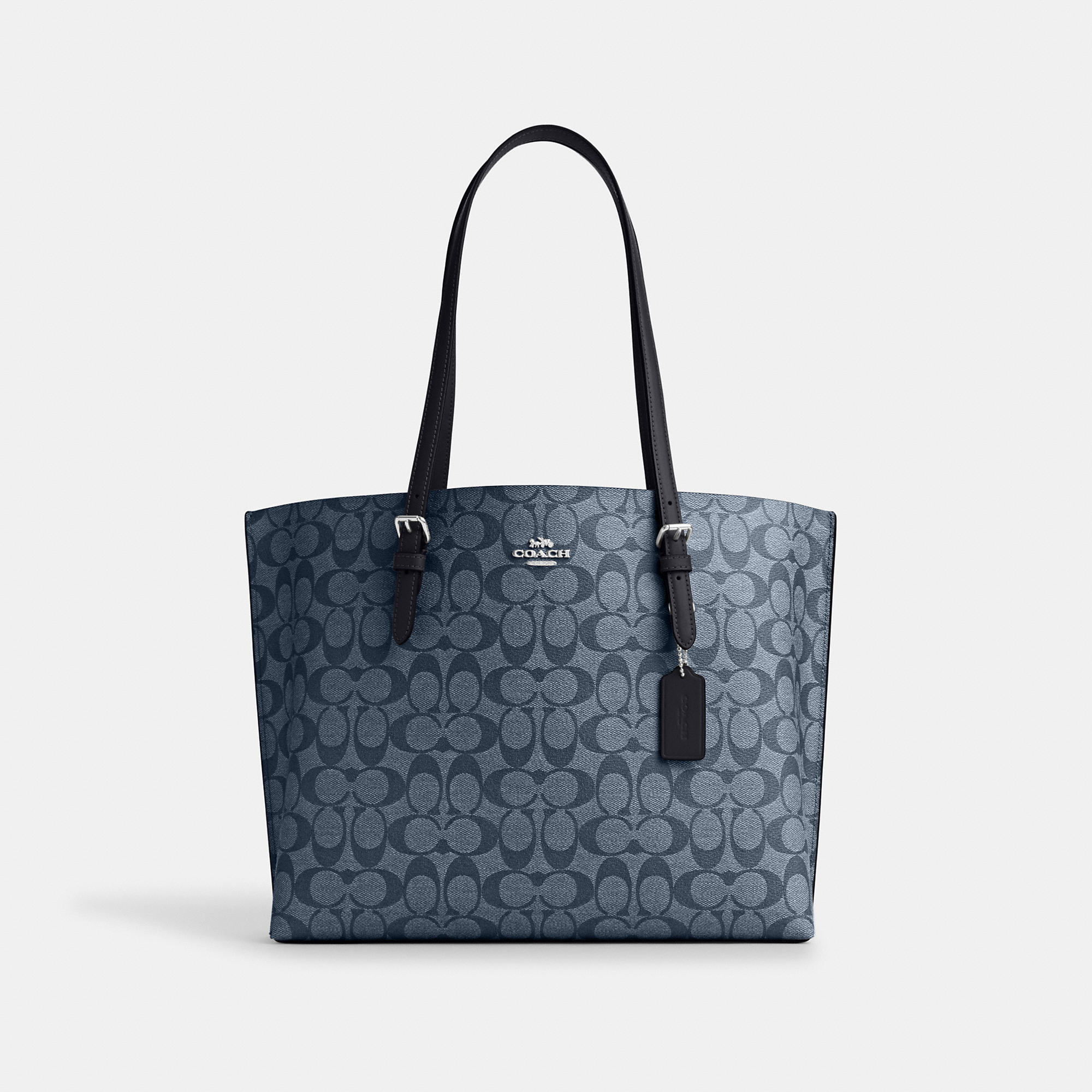 Coach Outlet Mollie Tote In Signature Canvas In Blue