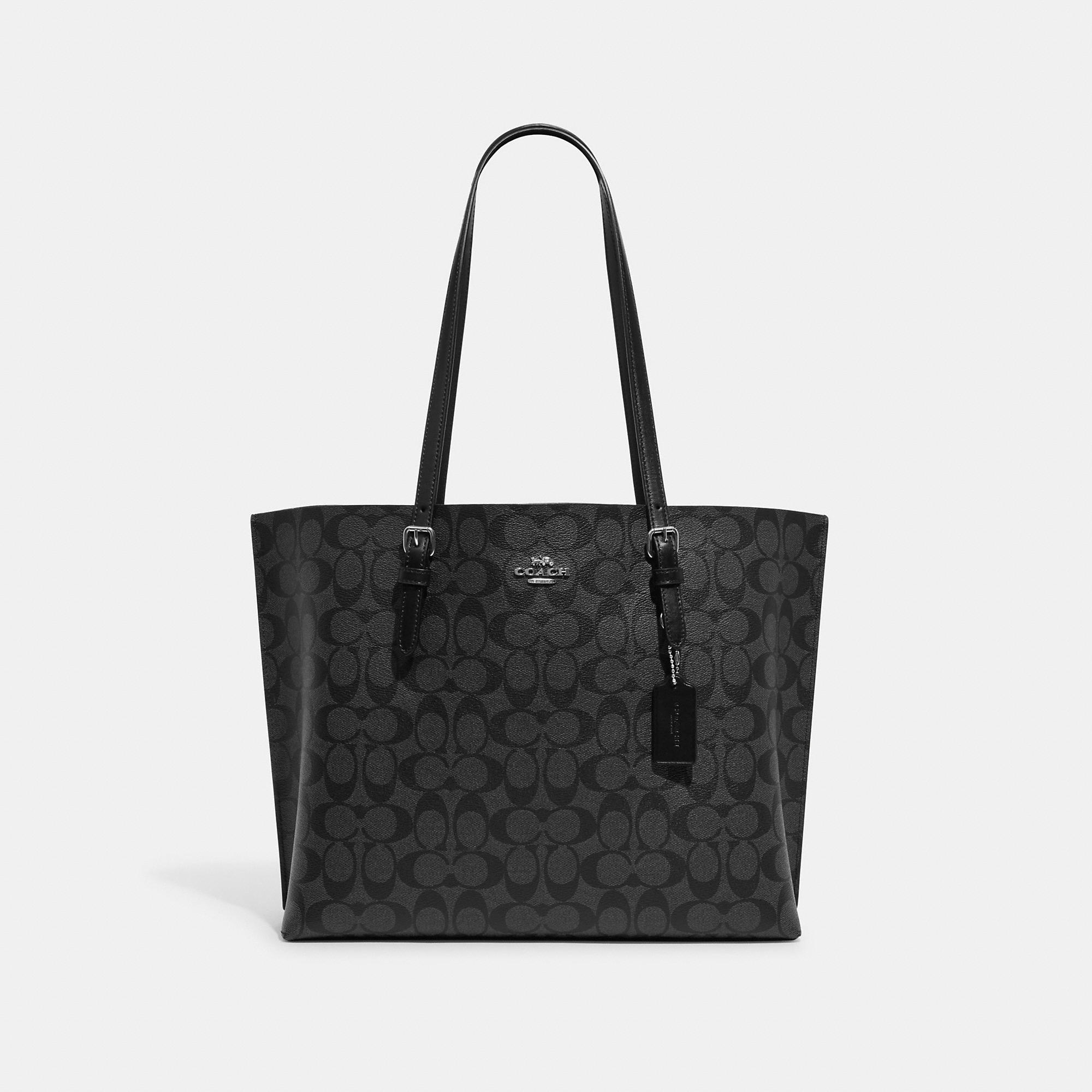 Coach Outlet Mollie Tote In Signature Canvas In Black