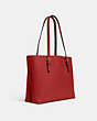 COACH®,MOLLIE TOTE,Leather,Large,Everyday,Gold/Red Apple,Angle View