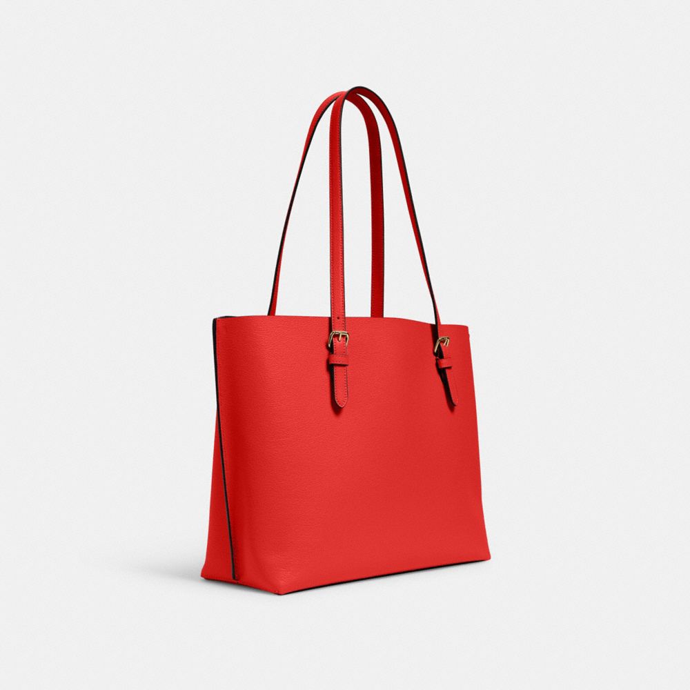 COACH®,Mollie Tote Bag,Leather,Tote,Belt,Gold Metal,Casual,,Angle View