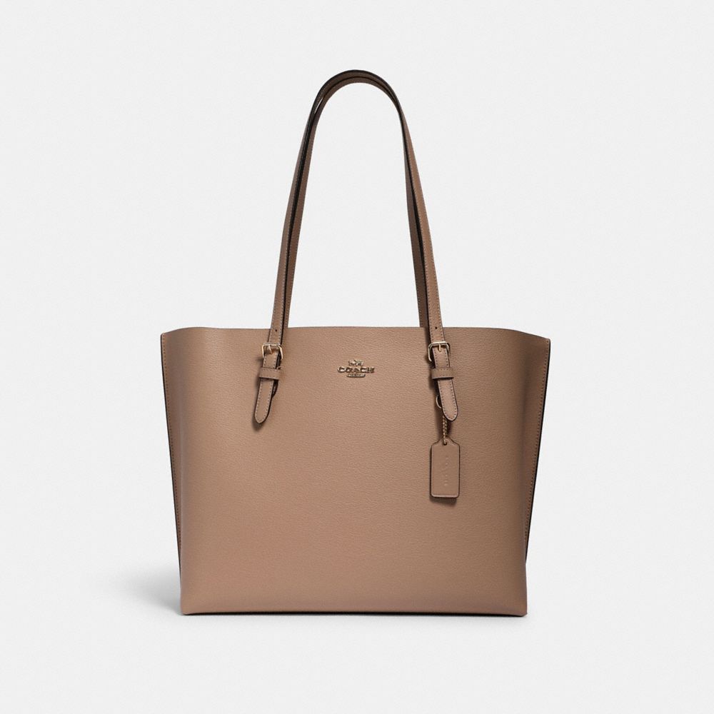 Coach Women's Mollie Tote In Gold/taupe Oxblood ModeSens