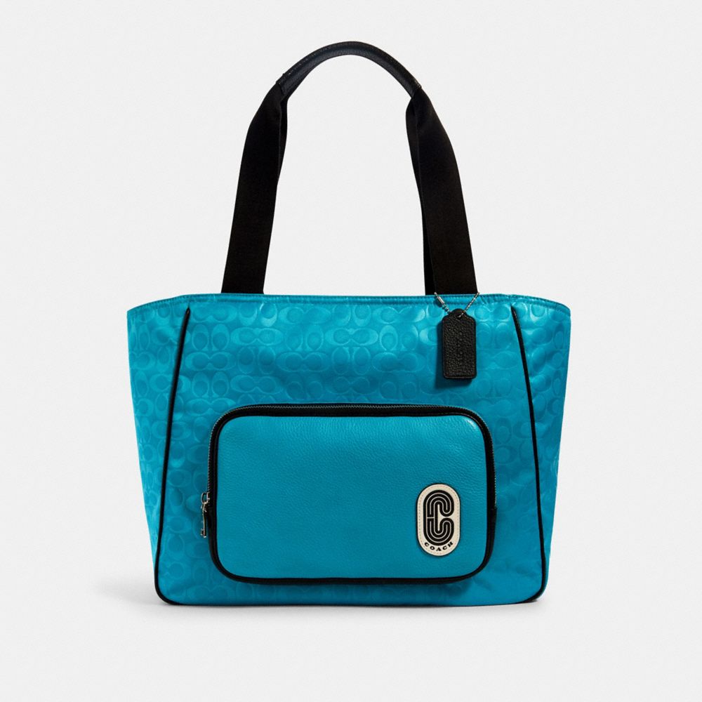 court tote in signature nylon