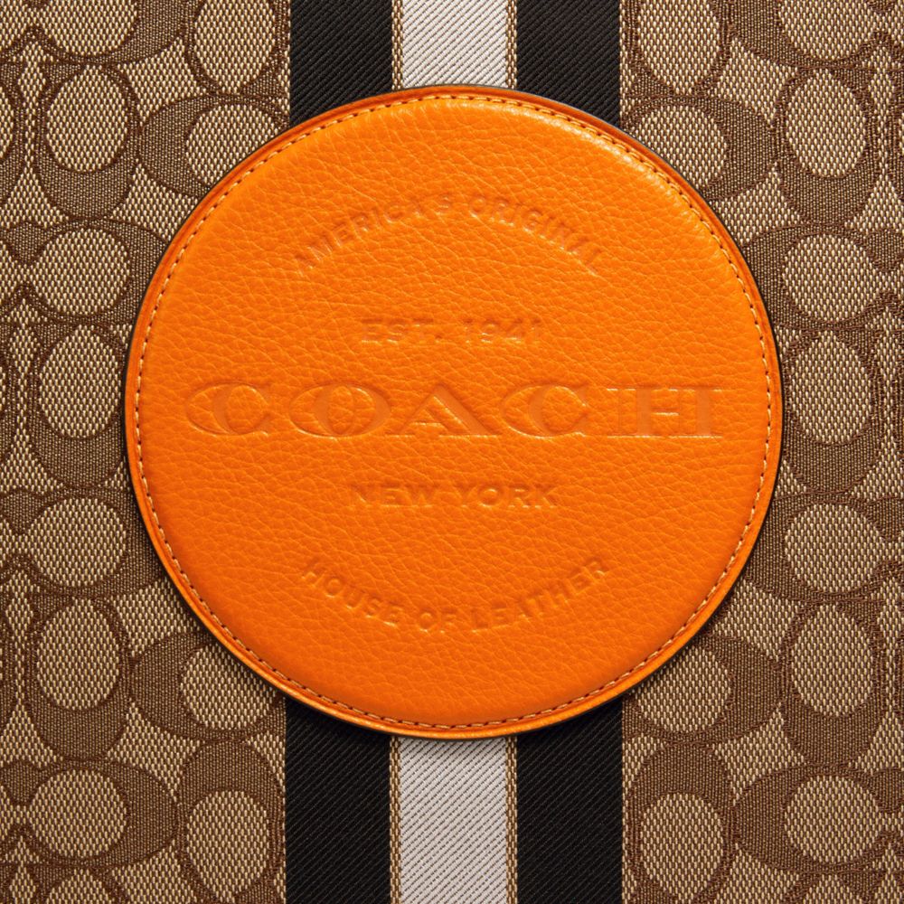 Coach Dempsey Tote 40 in Signature Jacquard with Stripe Patch