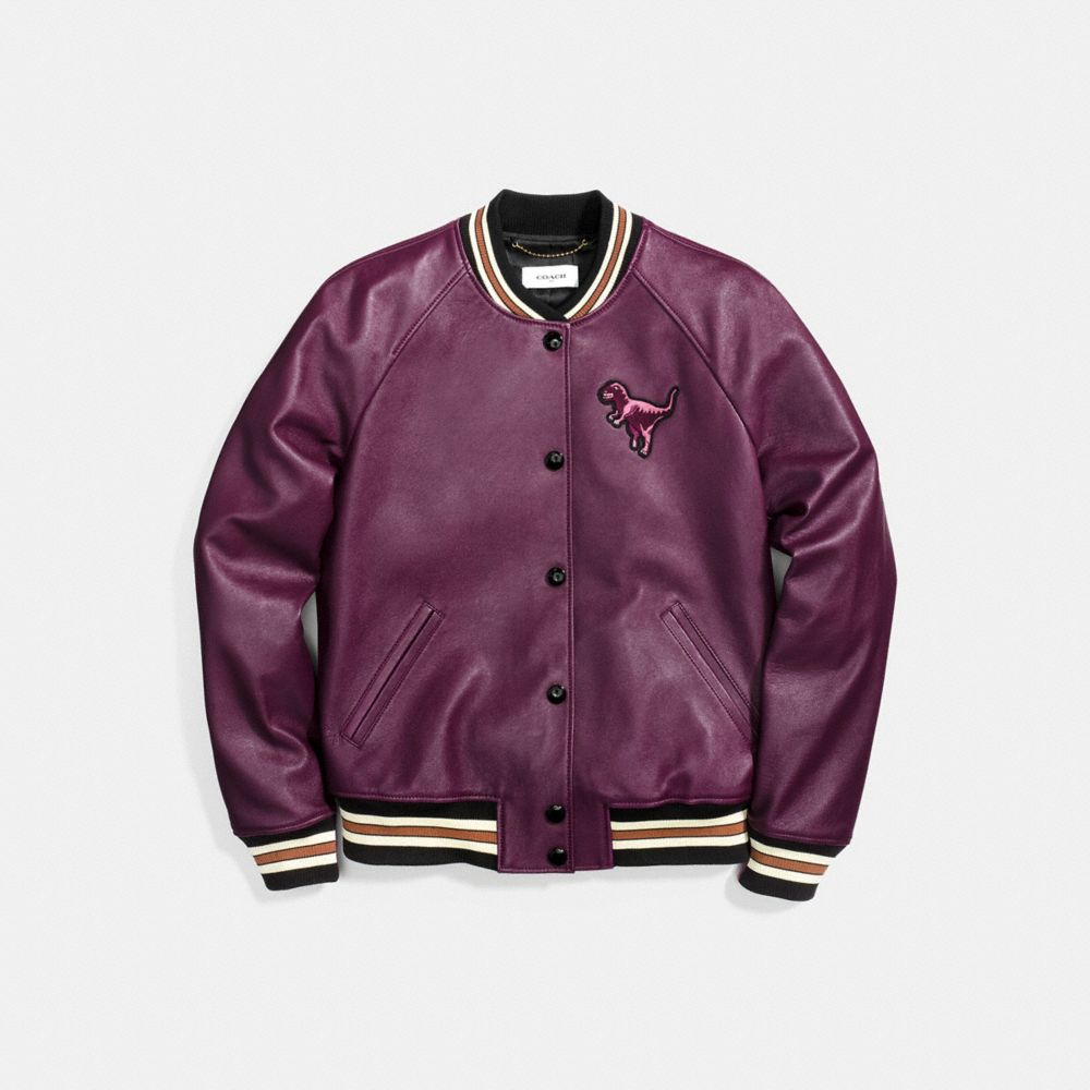 Leather Varsity Jacket COACH®
