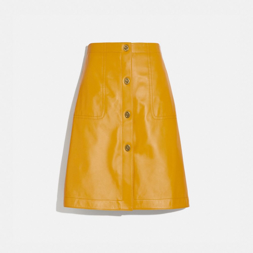 coach leather skirt