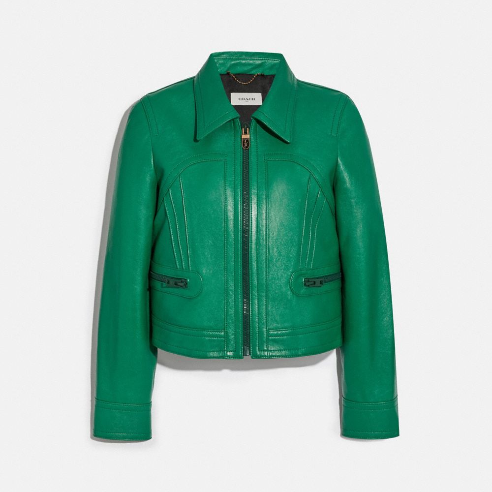 COACH® | Cropped Leather Blouson
