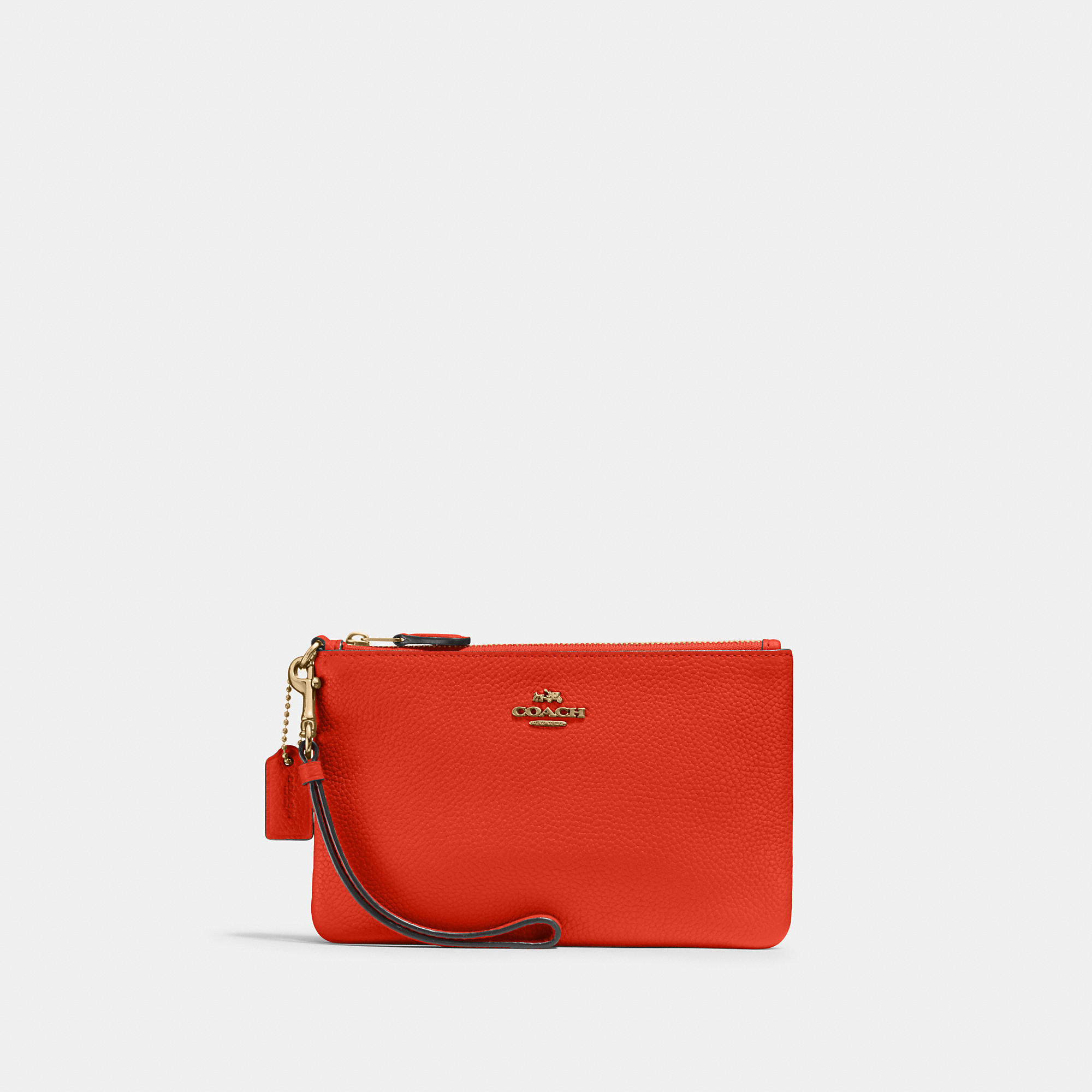 Coach Outlet Small Wristlet In Red