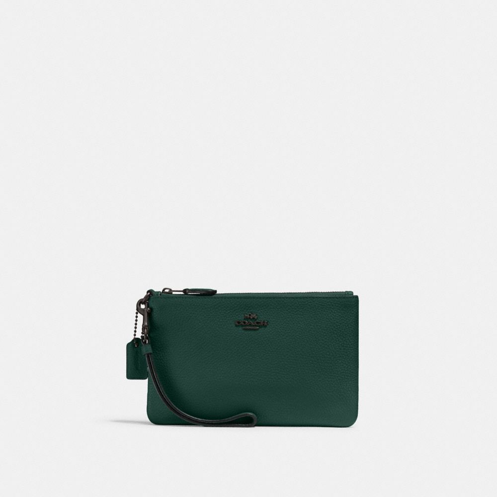 Coach Small Wristlet In Green