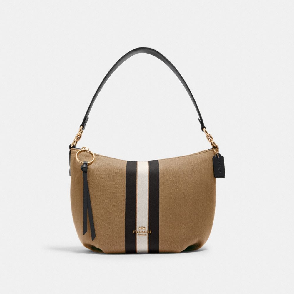COACH® Outlet Small Skylar Hobo With Varsity Stripe