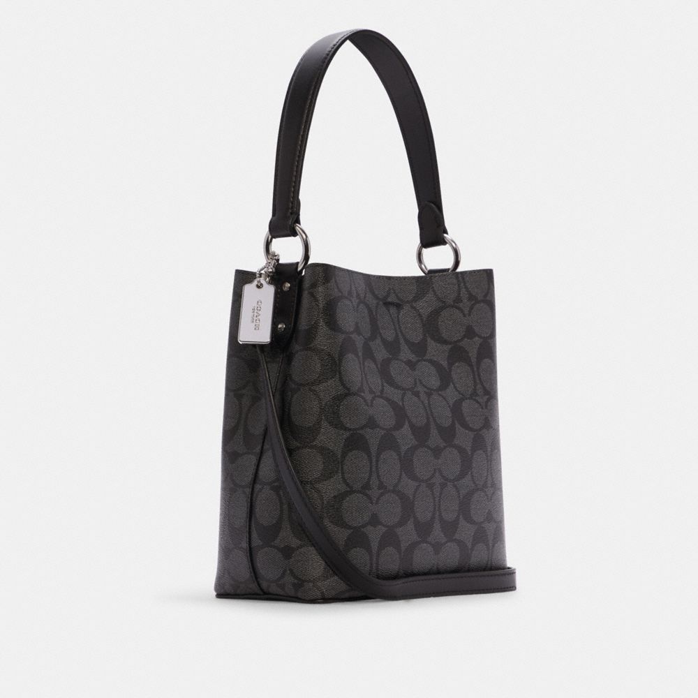 Petit sac seau Town en toile Signature