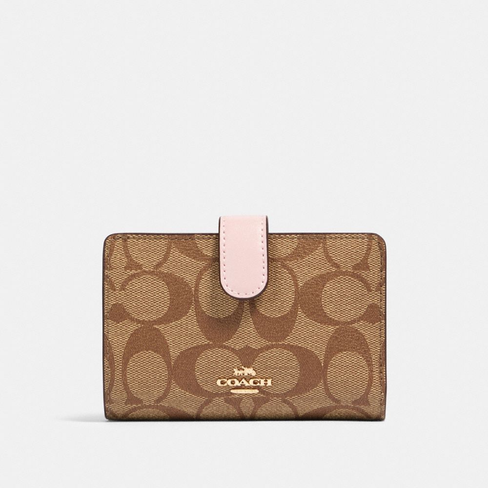 COACH® Outlet Medium Corner Zip Wallet In Signature Canvas