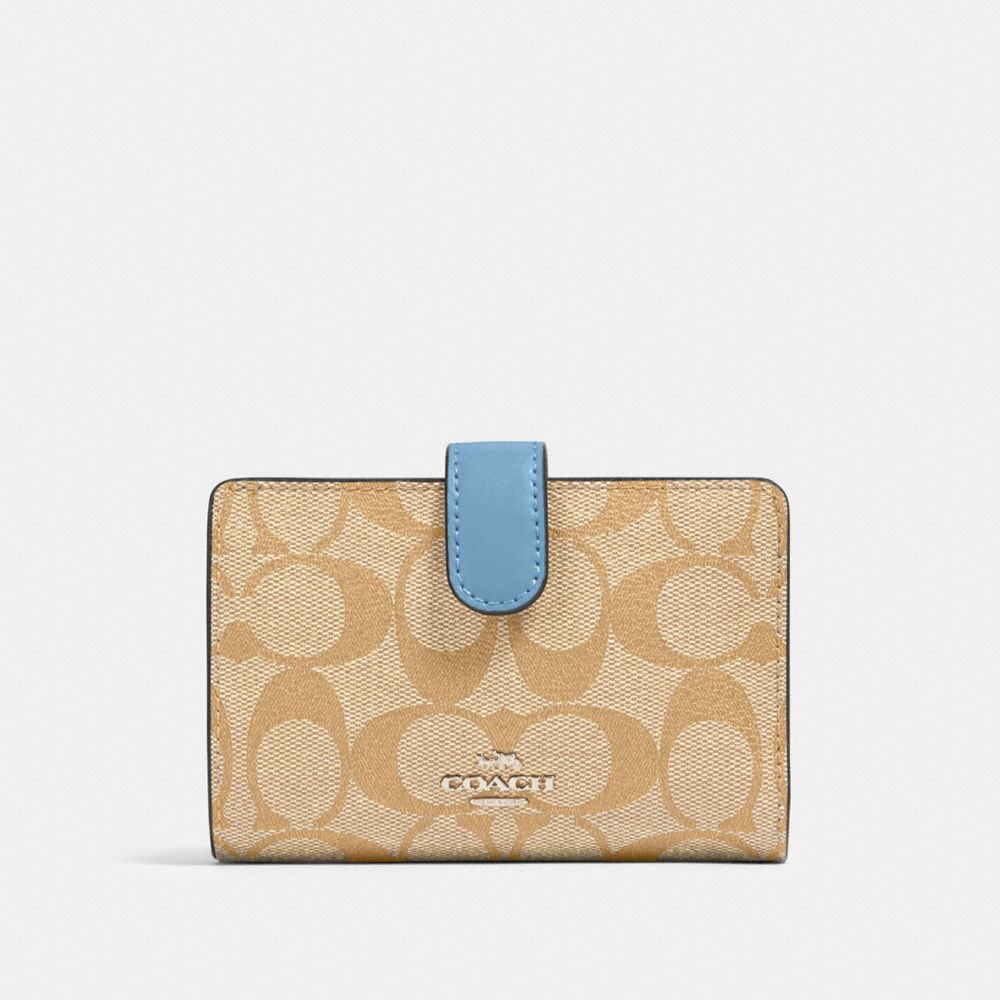 COACH® Outlet Medium Corner Zip Wallet In Signature Canvas