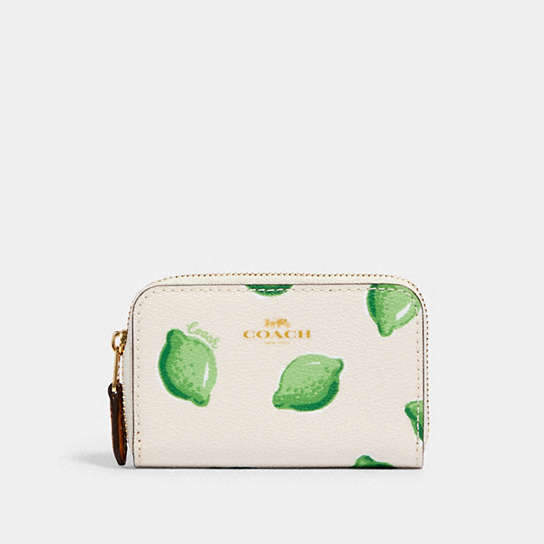 COACH® Outlet | Zip Around Coin Case With Lime Print