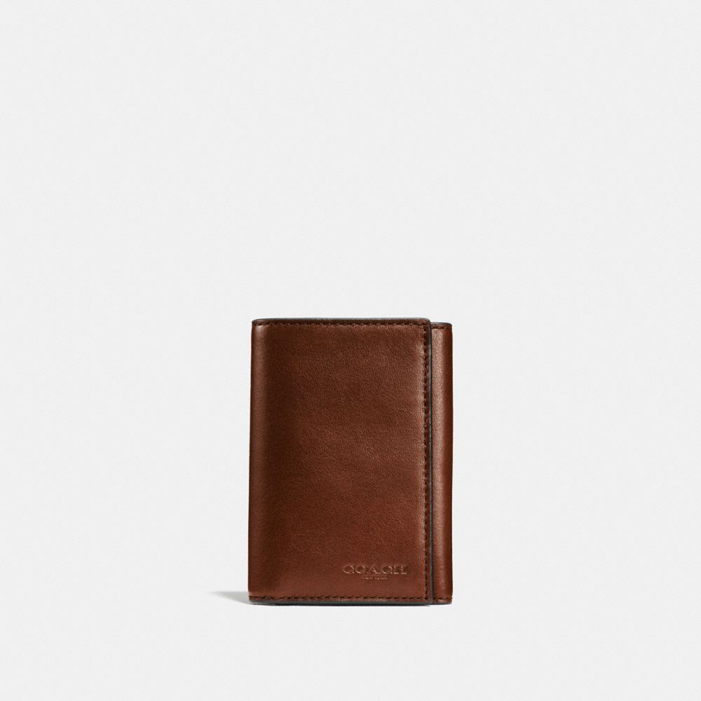 Coach Trifold Wallet In Color<lsn_delimiter>saddle