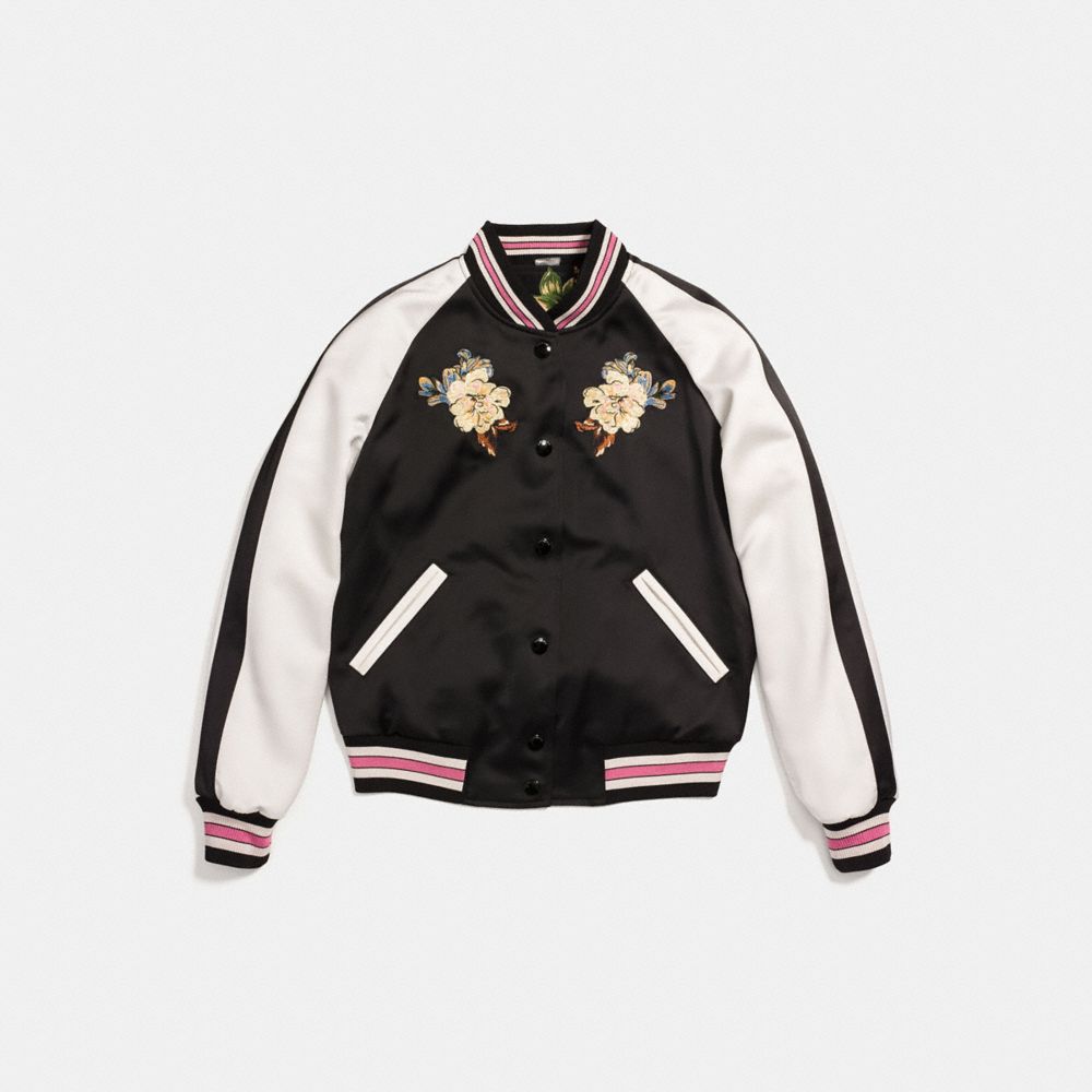 Reversible Satin Varsity Jacket COACH®