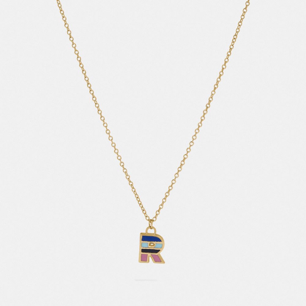 80's Retro Alphabet R Charm Necklace | COACH®