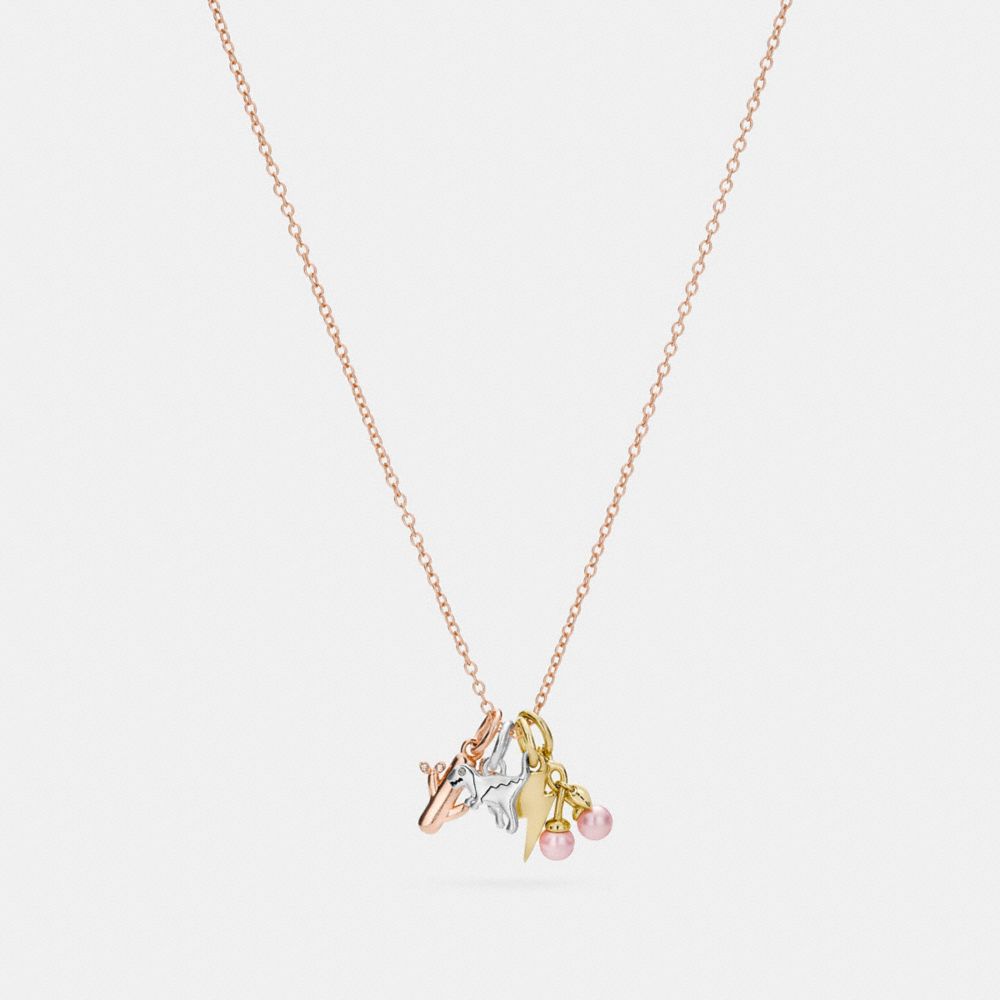 Demi Fine Miniature Charm Toggle Necklace COACH®