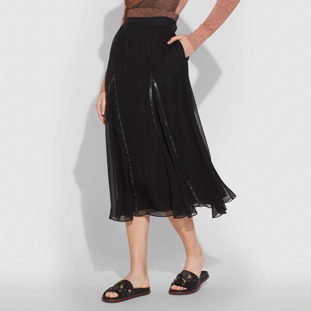 COACH® | Prairie Rivets Long Skirt