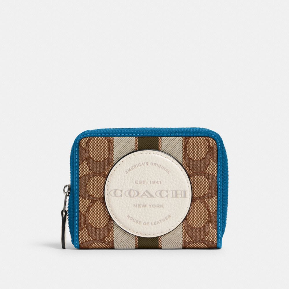 COACH® Outlet Dempsey Small Zip Around Wallet In Signature Jacquard