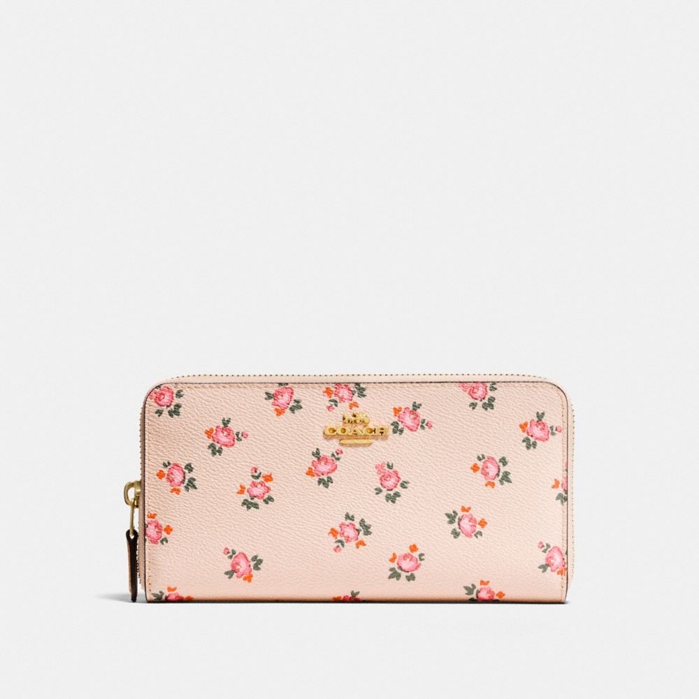 Accordion Zip Wallet With Floral Bloom Print | COACH®