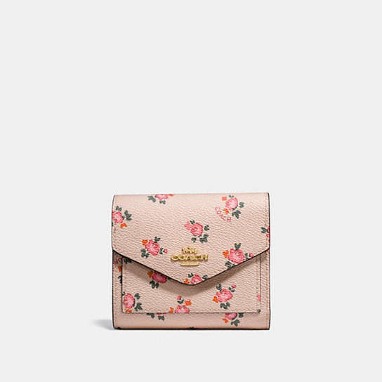 Small Wallet With Floral Bloom Print | COACH®