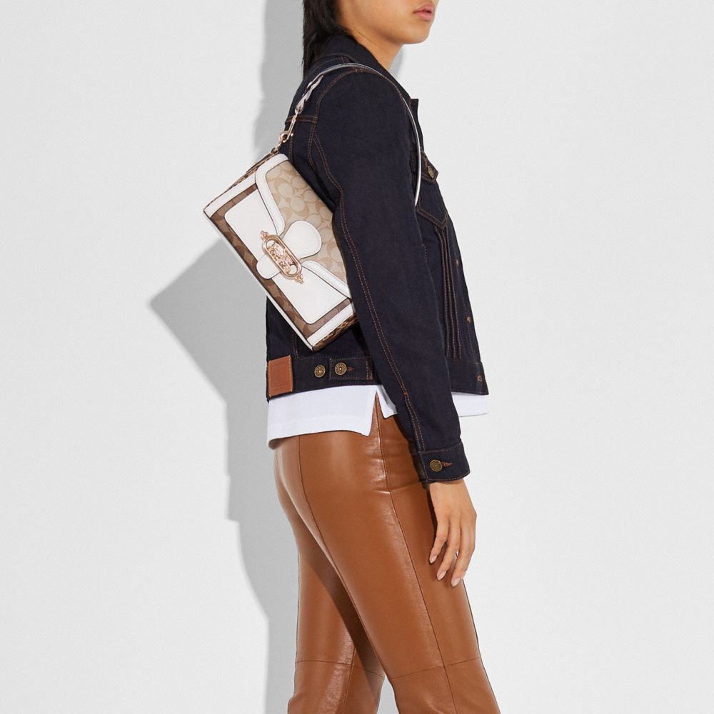 COACH® Outlet Jade Shoulder Bag In Blocked Signature Canvas