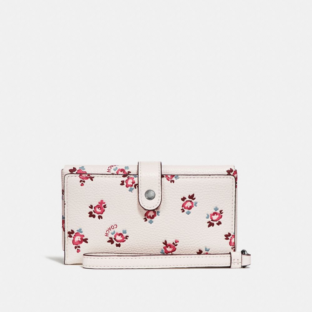 COACH Floral Bloom Wristlet in Pink