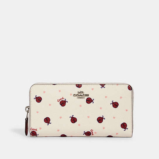 COACH® Outlet | Accordion Zip Wallet With Ladybug Print