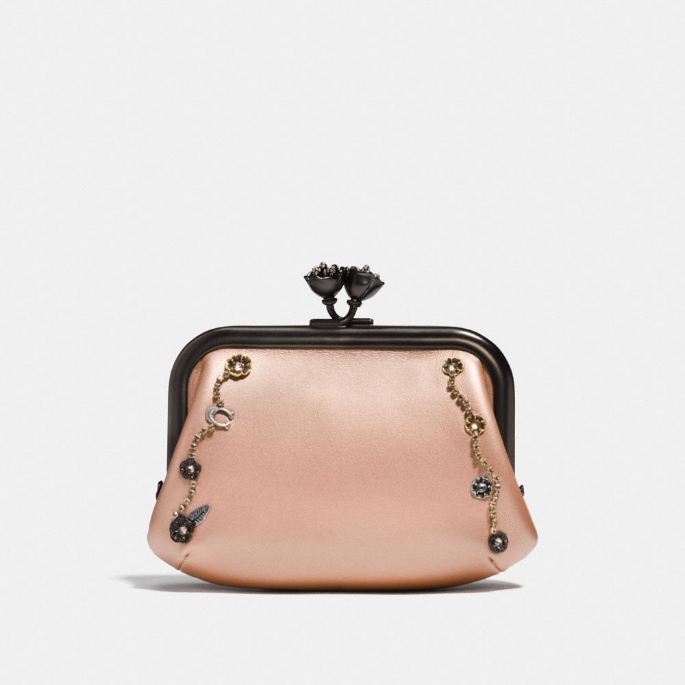 Frame Pouch With Tea Rose | COACH®