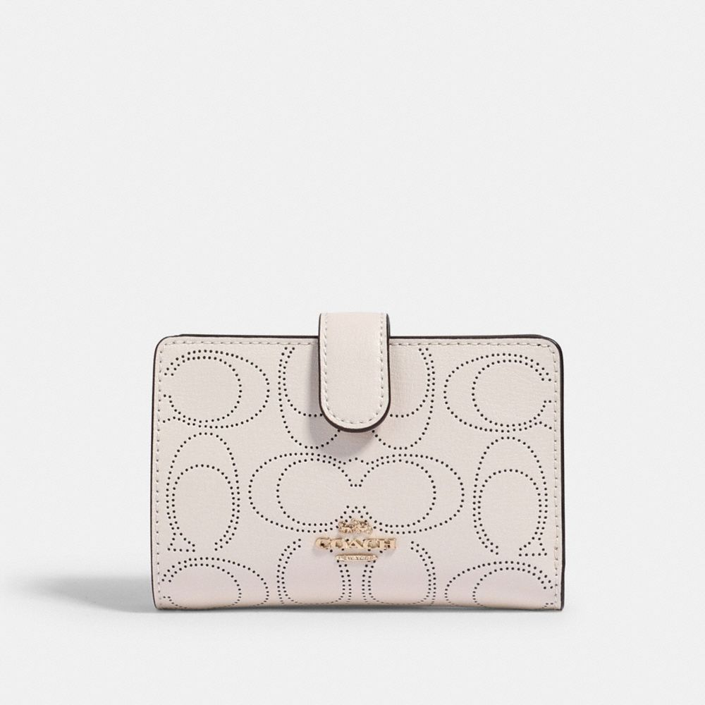 Coach Outlet Medium Corner Zip Wallet - White