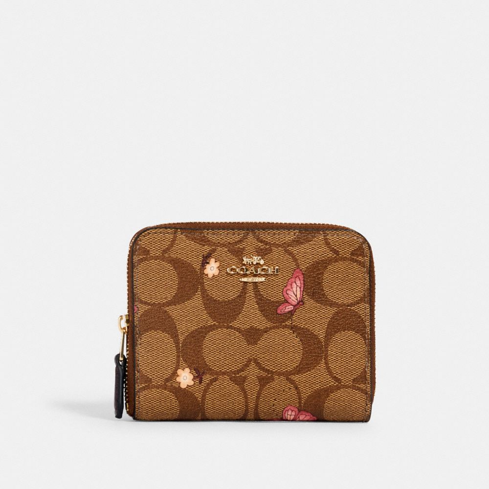 coach butterfly wallet brown