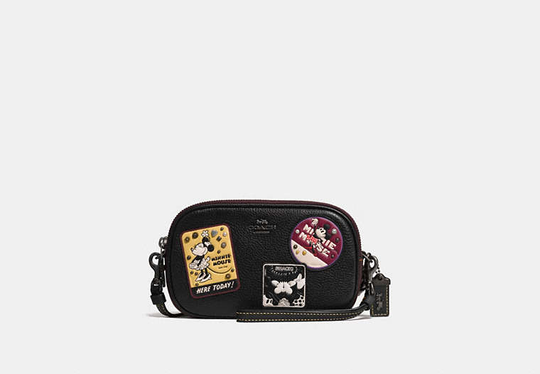 Crossbody Clutch With Minnie Mouse Patches