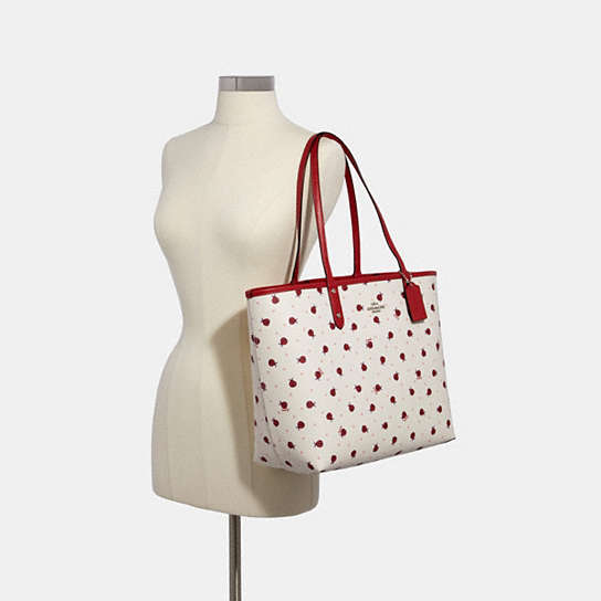 COACH® Outlet | Reversible City Tote With Ladybug Print