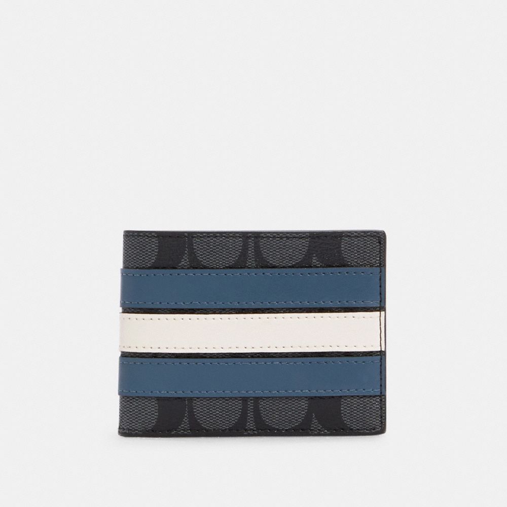 COACH® Outlet Slim Billfold Wallet In Signature Canvas With Varsity