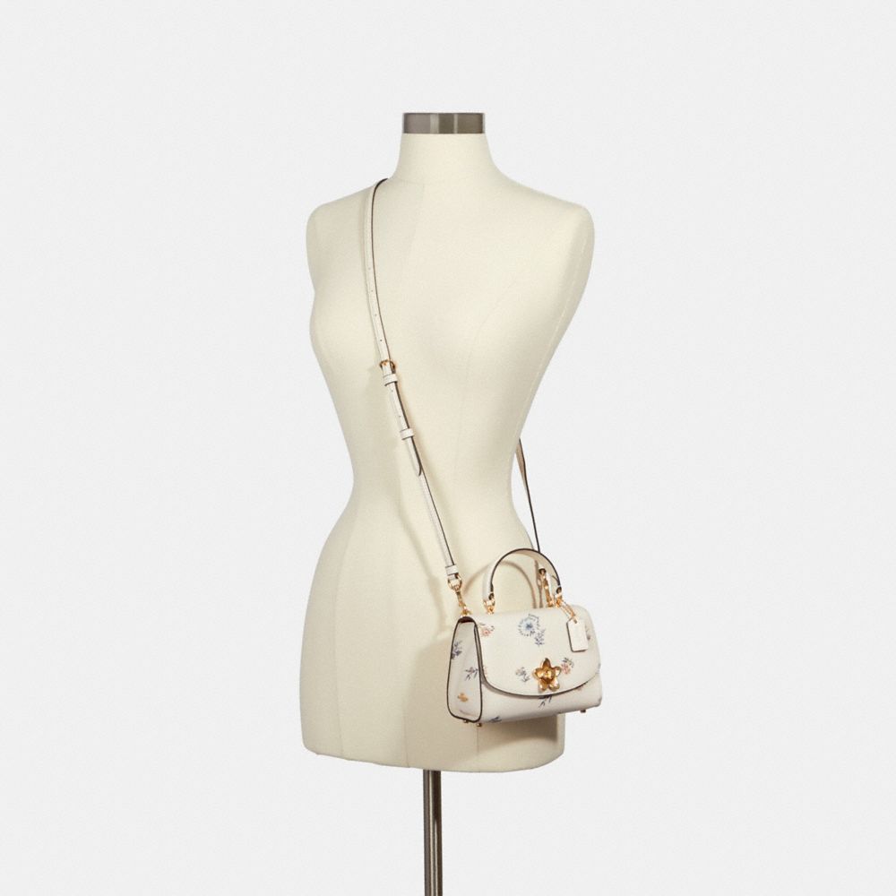 coach micro tilly top handle with dandelion floral print