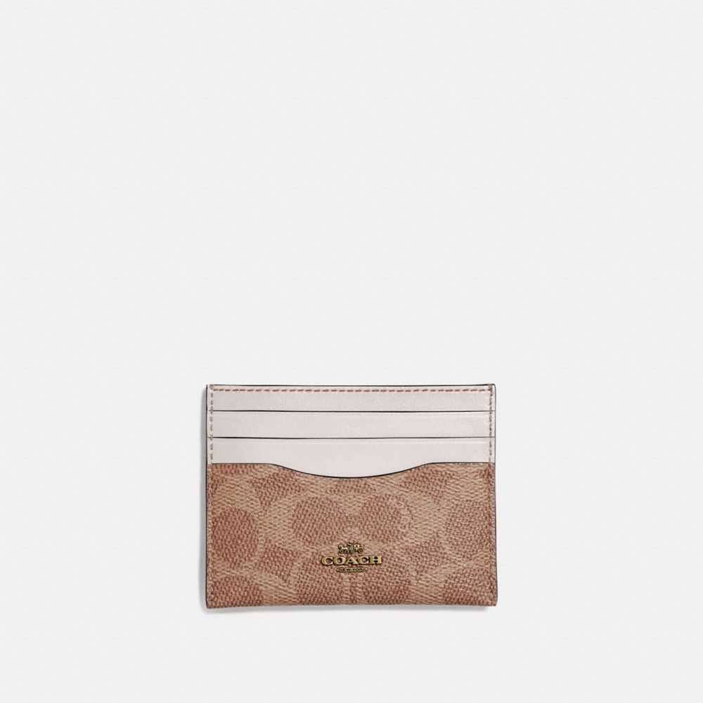 COACH® Card Case In Colorblock Signature Canvas