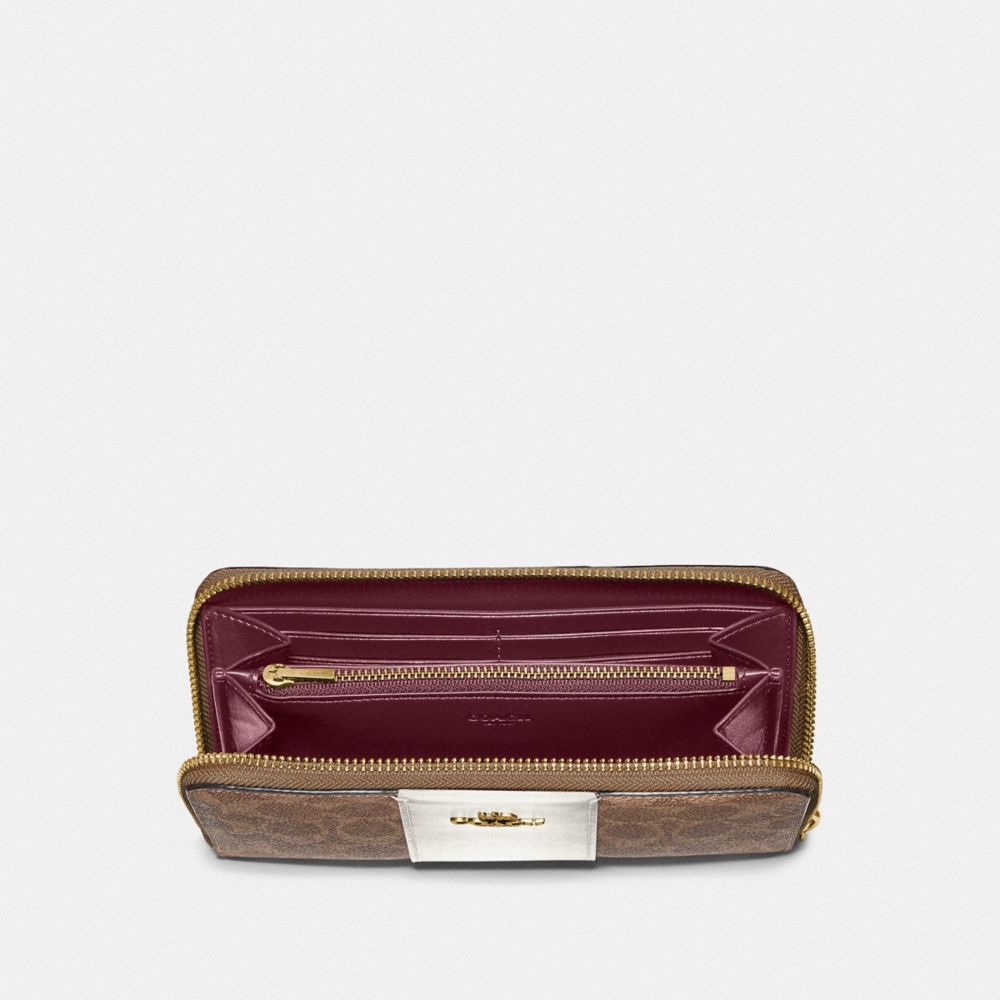 COACH® Accordion Zip Wallet In Colorblock Signature Canvas